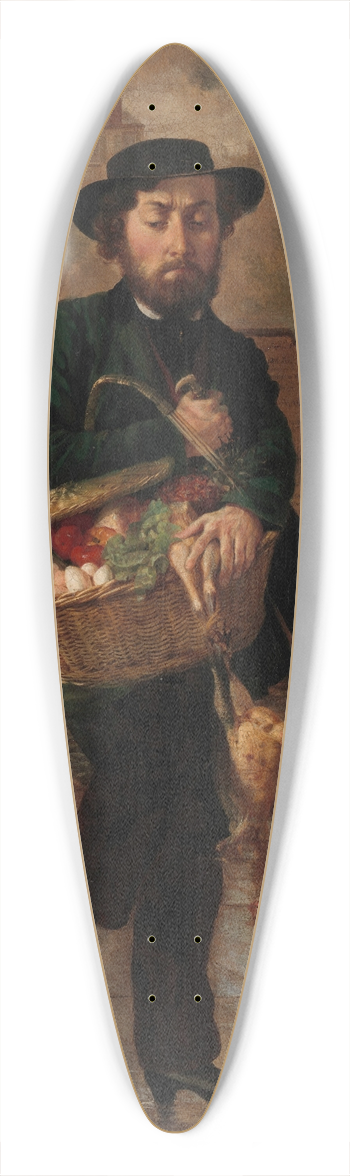 Lilly Martin Spencer - Young Husband; First Marketing 39.3 inch art pintail longboard deck