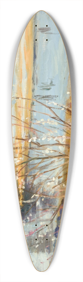 Lilly Walther - Kevadmaastik 39.3 inch art pintail longboard deck