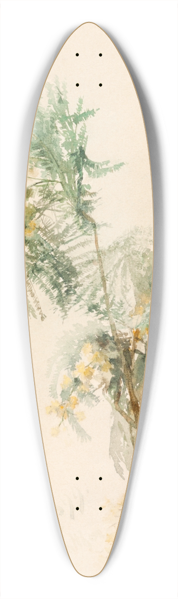 Lilly Walther - Mimoosid 39.3 inch art pintail longboard deck