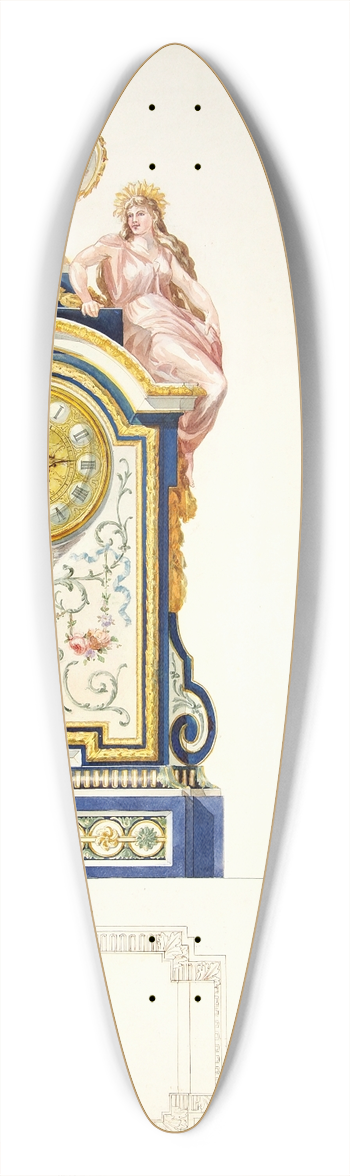 Lilly Walther - Portselankell 39.3 inch art pintail longboard deck