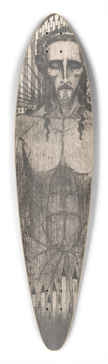 Lodewijk Schelfhout - Christus te midden van kathedralen 2 39.3 inch art pintail longboard deck