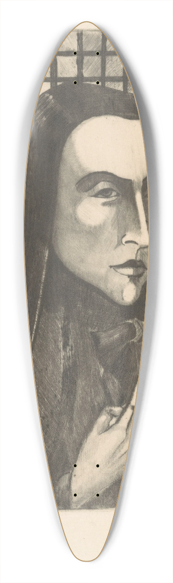 Lodewijk Schelfhout - Corsicaanse vrouw 39.3 inch art pintail longboard deck