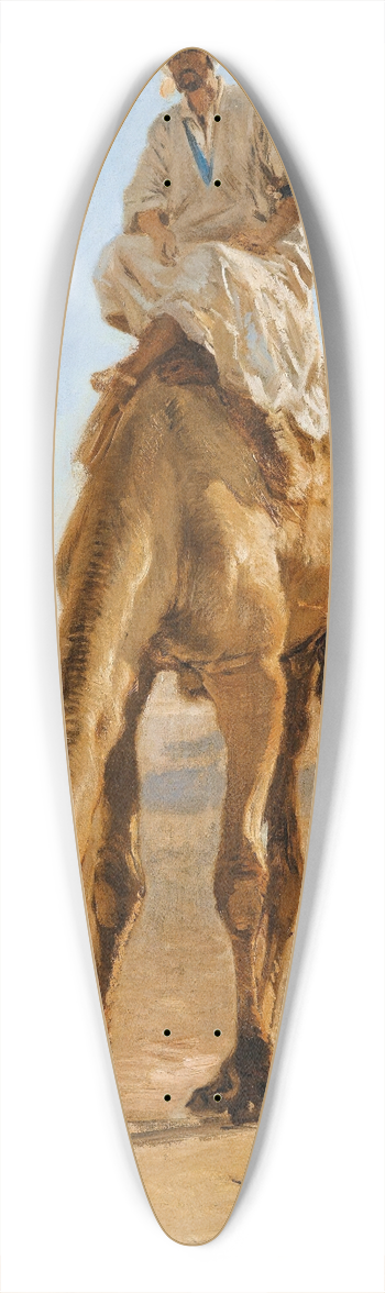 Lon-Adolphe-Auguste Belly - Camel Grazing, Study For Pilgrims Going To Mecca 39.3 inch art pintail longboard deck