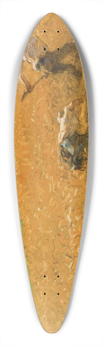 Lon Augustin Lhermitte - La Moisson 39.3 inch art pintail longboard deck