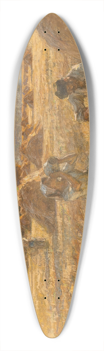 Lon Augustin Lhermitte - Le Goter des moissonneurs 39.3 inch art pintail longboard deck
