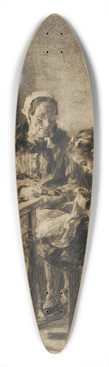 Lon Augustin Lhermitte - Les couturires 39.3 inch art pintail longboard deck