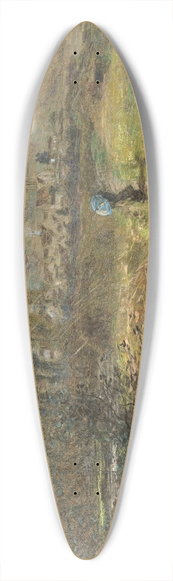 Lon Augustin Lhermitte - The Approaching Storm 39.3 inch art pintail longboard deck