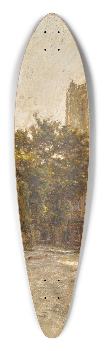 Lon Augustin Lhermitte - Une Rue Bourges 39.3 inch art pintail longboard deck