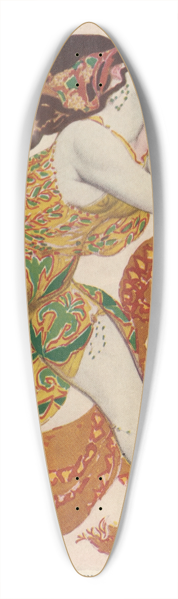 Lon Bakst - Bacchante in Narcisse 39.3 inch art pintail longboard deck