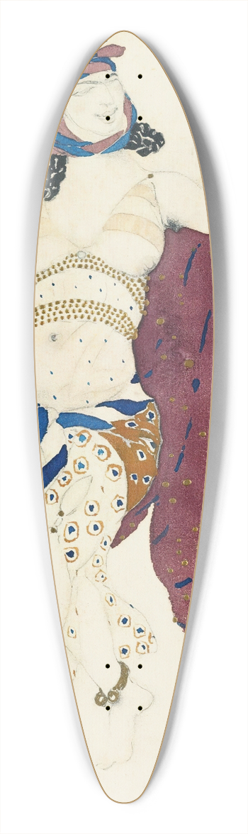 Lon Bakst - Costume Design For A Syrian Dancer InCleopatra 39.3 inch art pintail longboard deck