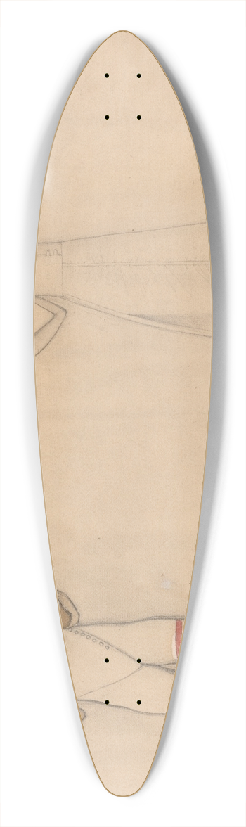 Lon Bakst - Costume Study for Jeux 39.3 inch art pintail longboard deck