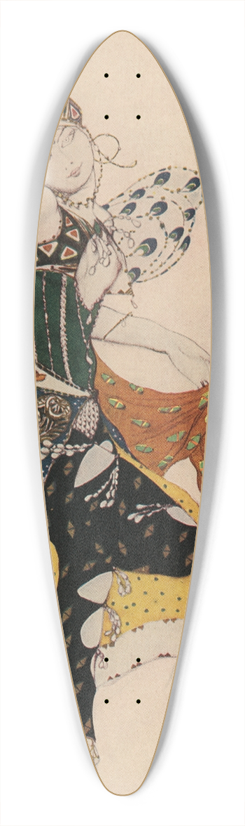 Lon Bakst - The Peri from Peri 39.3 inch art pintail longboard deck