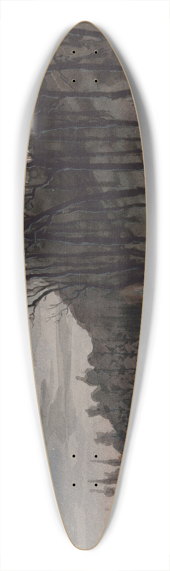 Lon Becker - Evening 39.3 inch art pintail longboard deck