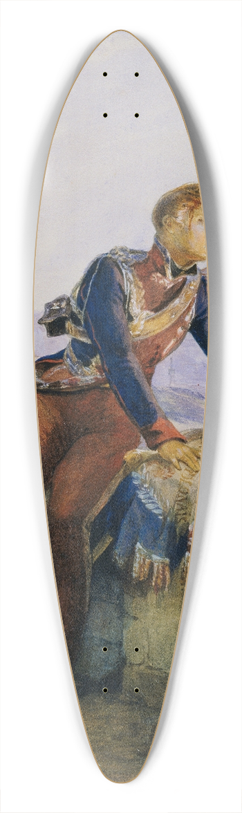 Lon Cogniet - The Polish Standard-Bearer, Paris 1814 39.3 inch art pintail longboard deck