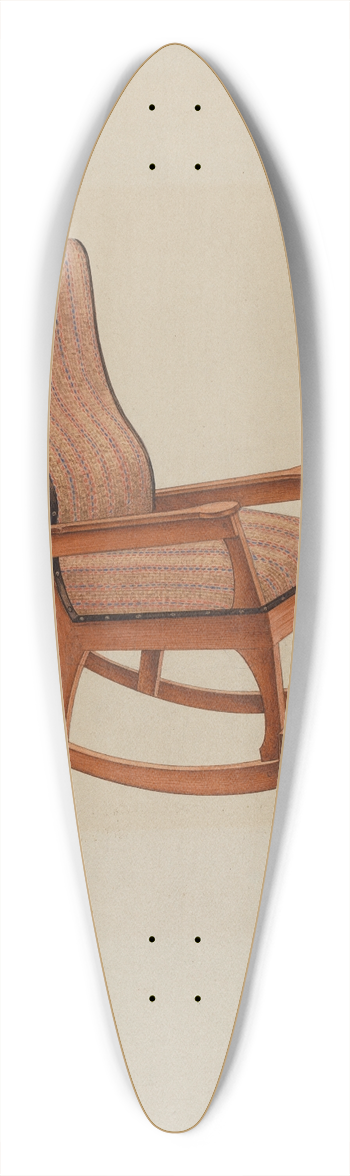Lon Cronk - Shaker Rocking Chair 39.3 inch art pintail longboard deck