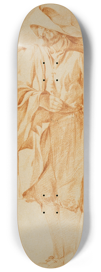 Gerrit Adriaensz. Berckheyde - Man with a floppy hat 8.25 inch art skate deck