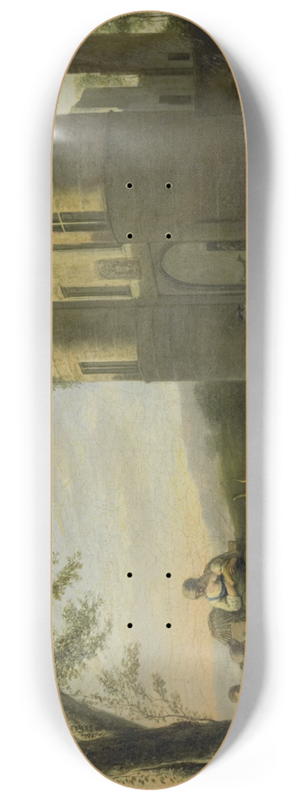 Gerrit Adriaensz. Berckheyde - The Main Gate to Egmond Castle 8.25 inch art skate deck