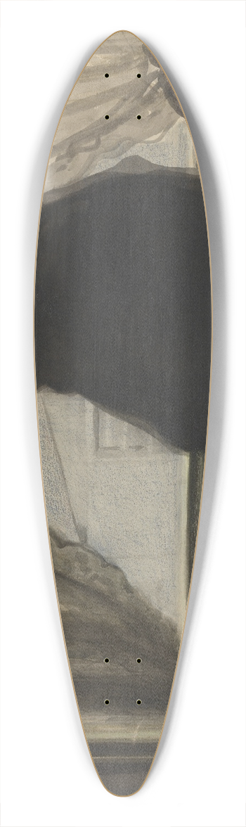 Lon Spilliaert - Silhouet van de schilder 39.3 inch art pintail longboard deck