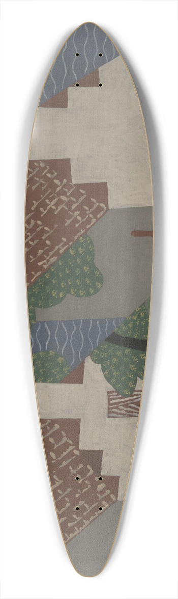 Lopold Survage - Landscape 39.3 inch art pintail longboard deck