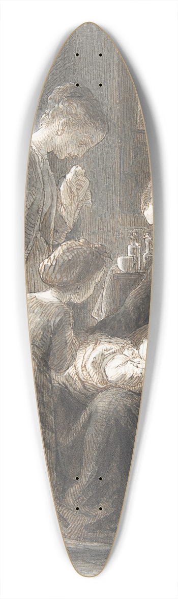 Lorenz Frlich - The Young Family 39.3 inch art pintail longboard deck