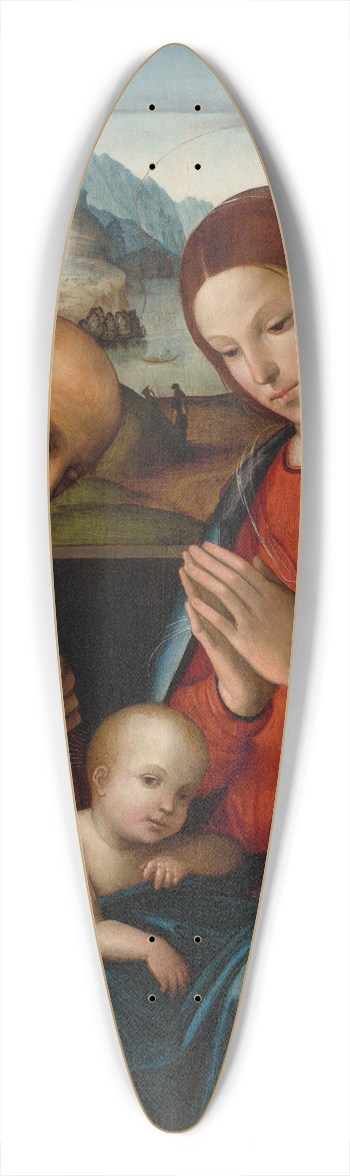 Lorenzo Costa - The Holy Family 39.3 inch art pintail longboard deck