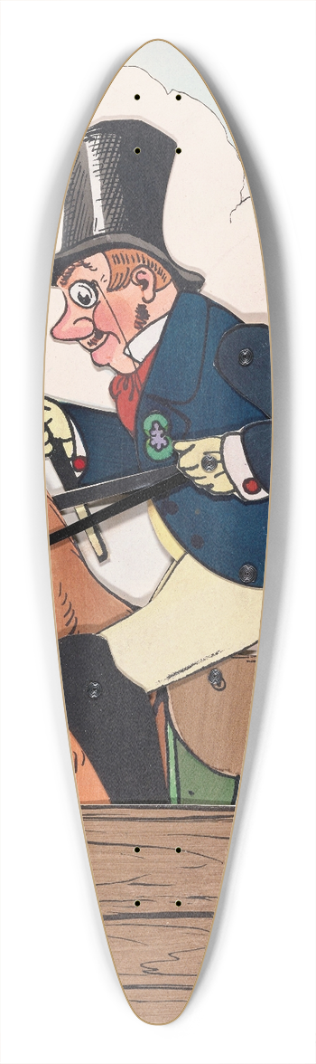 Lothar Meggendorfer - The rider 39.3 inch art pintail longboard deck