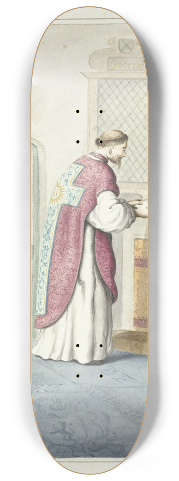 Gesina ter Borch - Priester bij een altaar 8.25 inch art skate deck