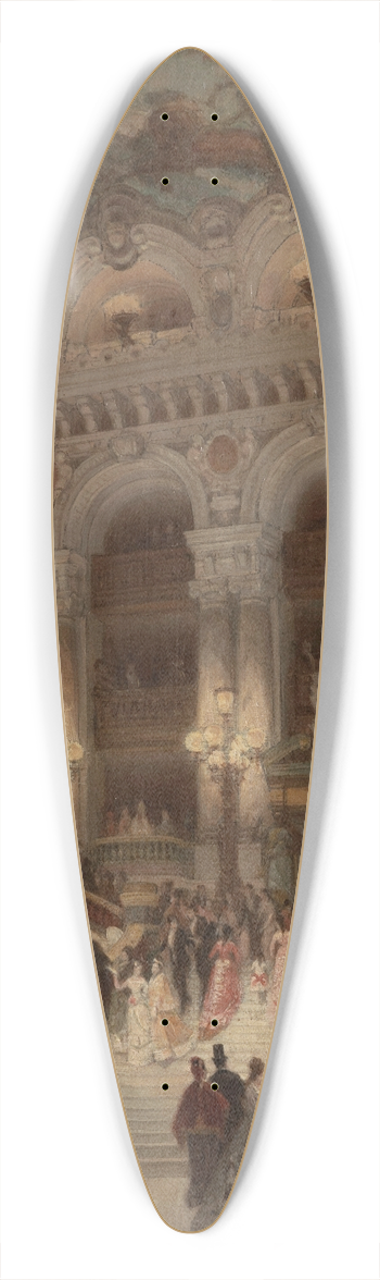 Louis Broud - Lescalier de lOpra 39.3 inch art pintail longboard deck