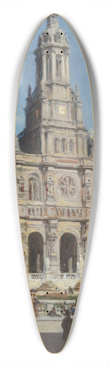 Louis Broud - Lglise de la Trinit 39.3 inch art pintail longboard deck
