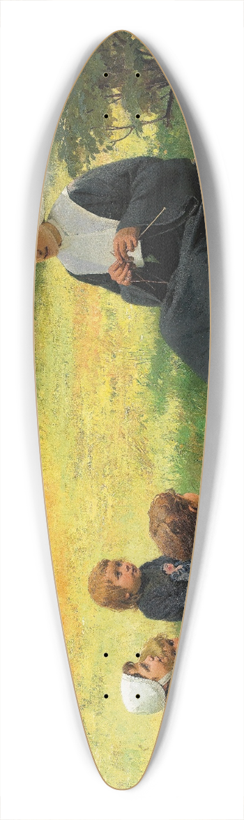 Louis Emile Adan - La Leon De Catchisme 39.3 inch art pintail longboard deck