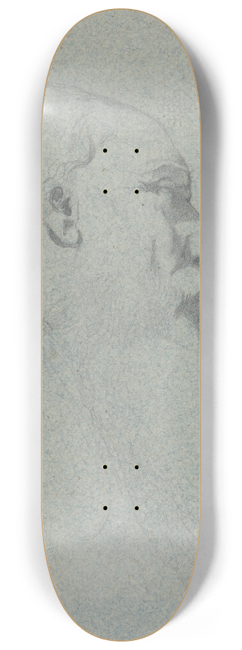 Alexandre Bida - Head of a Bearded Man, Looking Right 8.25 inch art skate deck