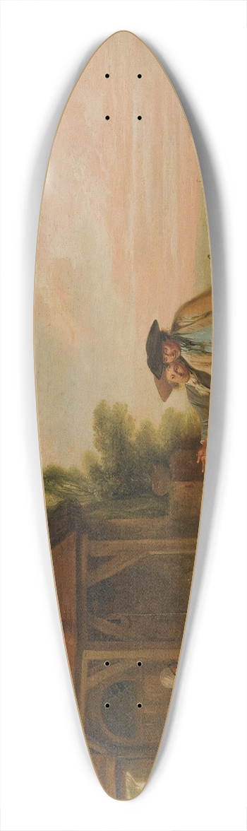 Louis Joseph Watteau - The peddler 39.3 inch art pintail longboard deck