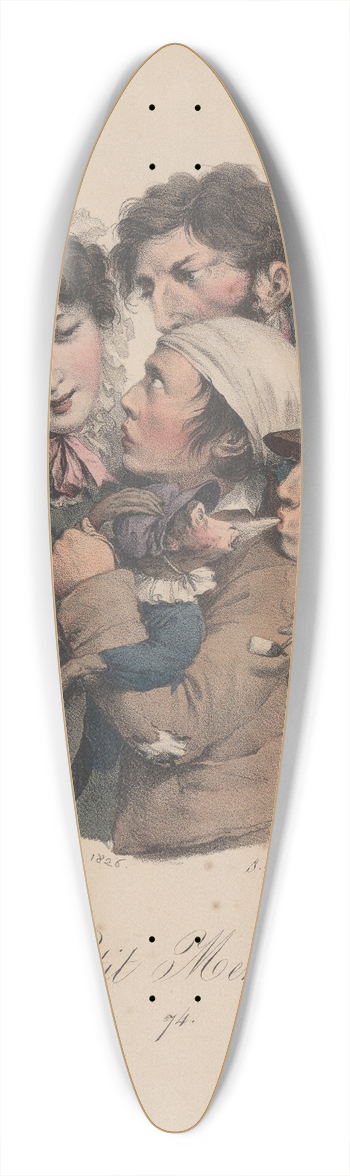 Louis Lopold Boilly - The Little Beggar 39.3 inch art pintail longboard deck
