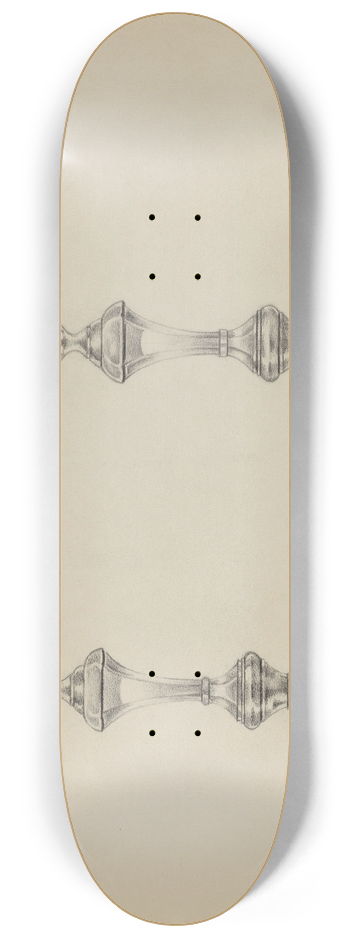 Giacinto Capelli - Silver Candlesticks 8.25 inch art skate deck