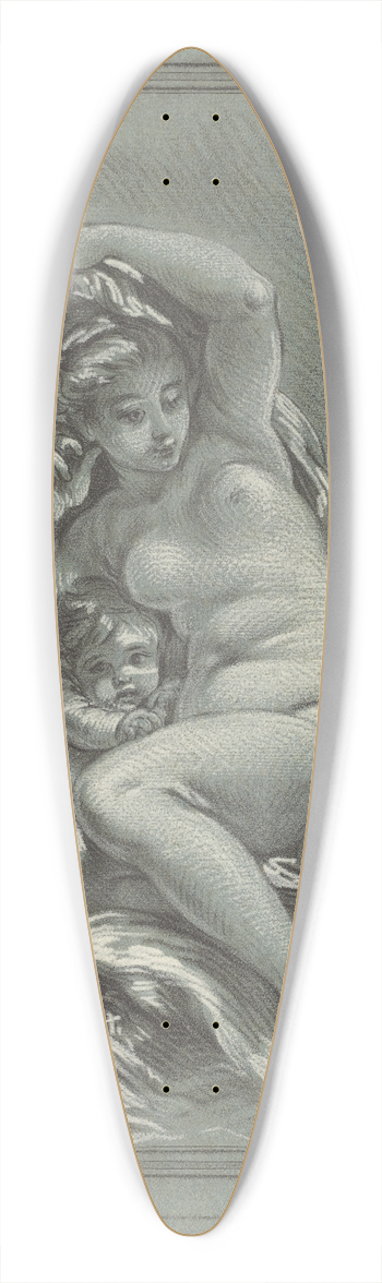 Louis-Marin Bonnet - Venus and Cupid on a Dolphin 39.3 inch art pintail longboard deck