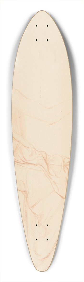 Louis-Oscar Roty - Study of Drapery 39.3 inch art pintail longboard deck