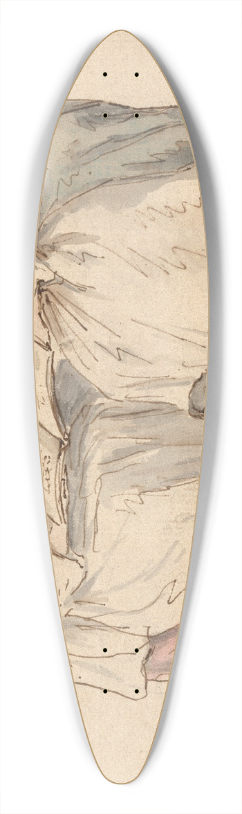 Louis Philippe Boitard - Three Seated Ladies 39.3 inch art pintail longboard deck