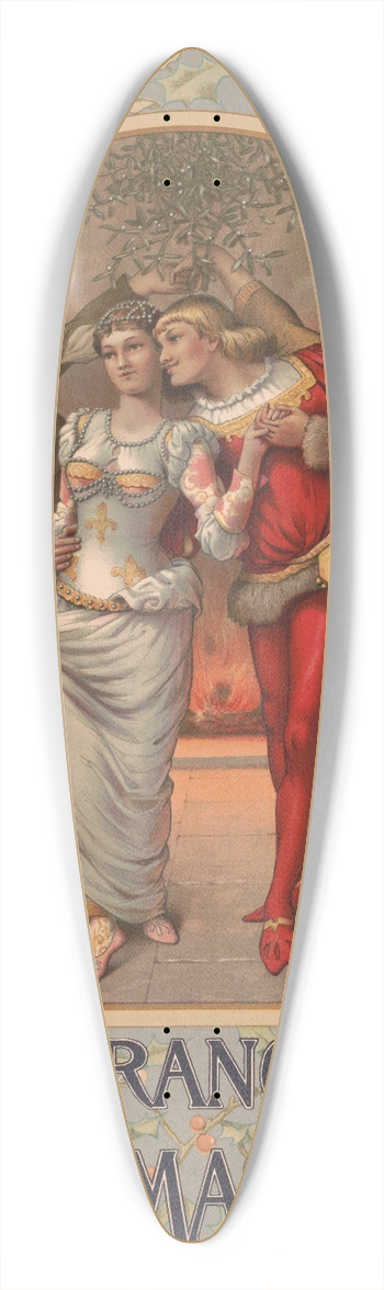 Louis Prang - Prangs Christmas cards 39.3 inch art pintail longboard deck