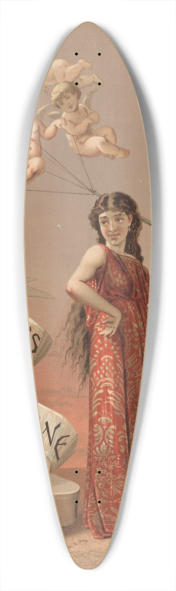 Louis Prang - Prangs Valentine cards 39.3 inch art pintail longboard deck