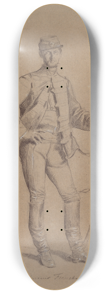 Alexandre Bida - Portrait de M. Brton pendant le sige de Paris. 8.25 inch art skate deck