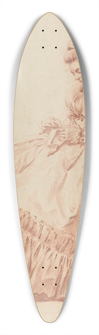 Louis Rolland Trinquesse - Seated Woman Sewing 39.3 inch art pintail longboard deck