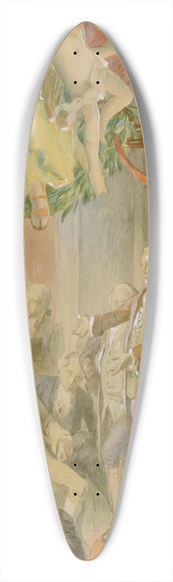Louis Schaettle - A Legislative Session 39.3 inch art pintail longboard deck