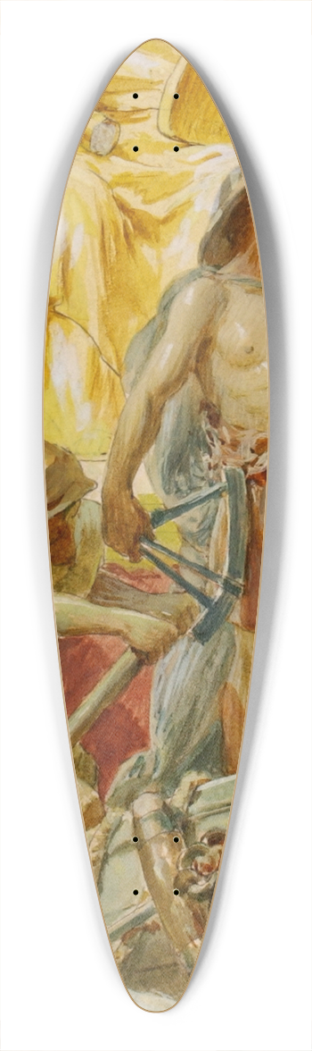 Louis Schaettle - Navigation 39.3 inch art pintail longboard deck