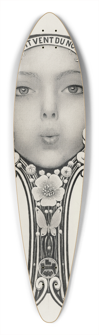 Louis Welden Hawkins - Le Petit Vent du Nord 39.3 inch art pintail longboard deck