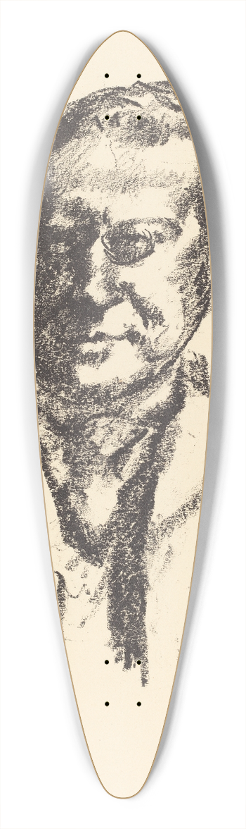 Lovis Corinth - Arno Holz 39.3 inch art pintail longboard deck