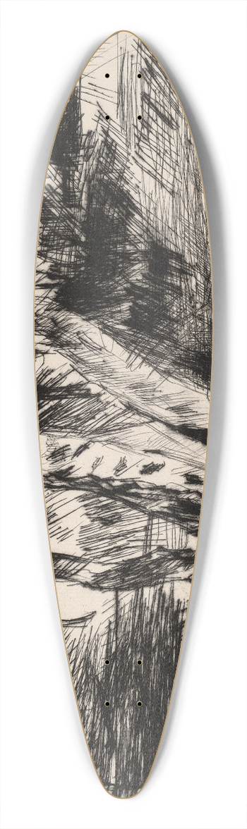 Lovis Corinth - Birch Trees in the Tiergarten 39.3 inch art pintail longboard deck