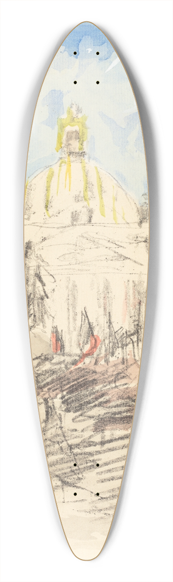 Lovis Corinth - Bismarckfeier 39.3 inch art pintail longboard deck
