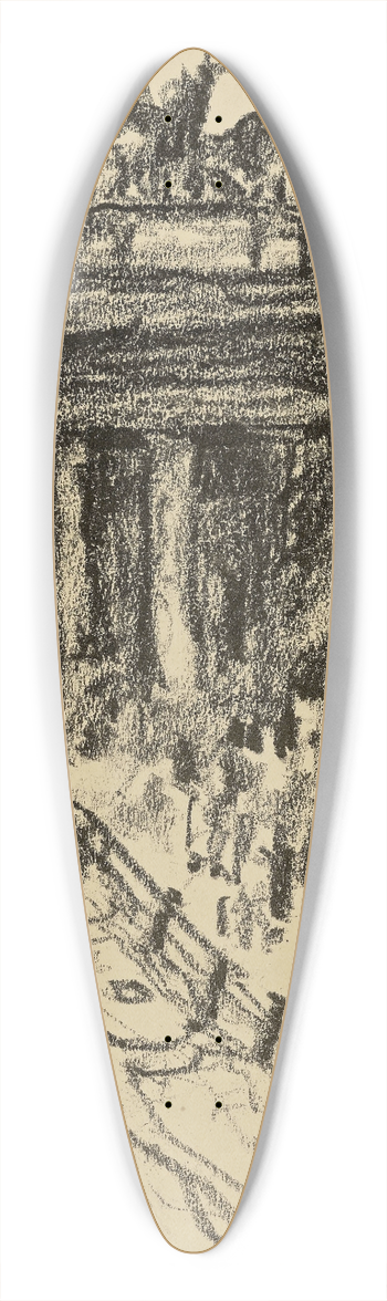Lovis Corinth - Brandenburger Tor 39.3 inch art pintail longboard deck