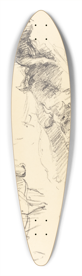 Lovis Corinth - Cows (Khe) 39.3 inch art pintail longboard deck