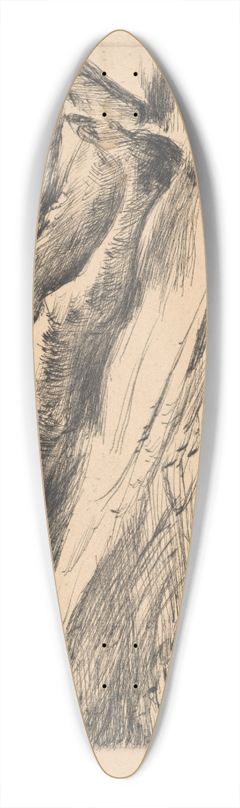 Lovis Corinth - Dead Christ 39.3 inch art pintail longboard deck